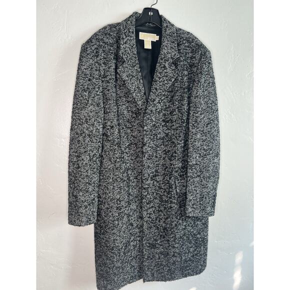 Michael Kors Wool Coat Gray Tweed Men's Size Large - Picture 1 of 3